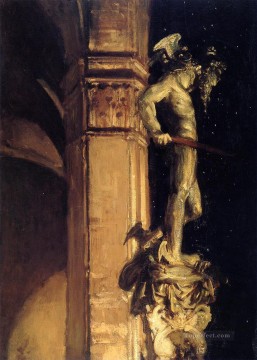 Estatua de Perseo de noche John Singer Sargent Pinturas al óleo